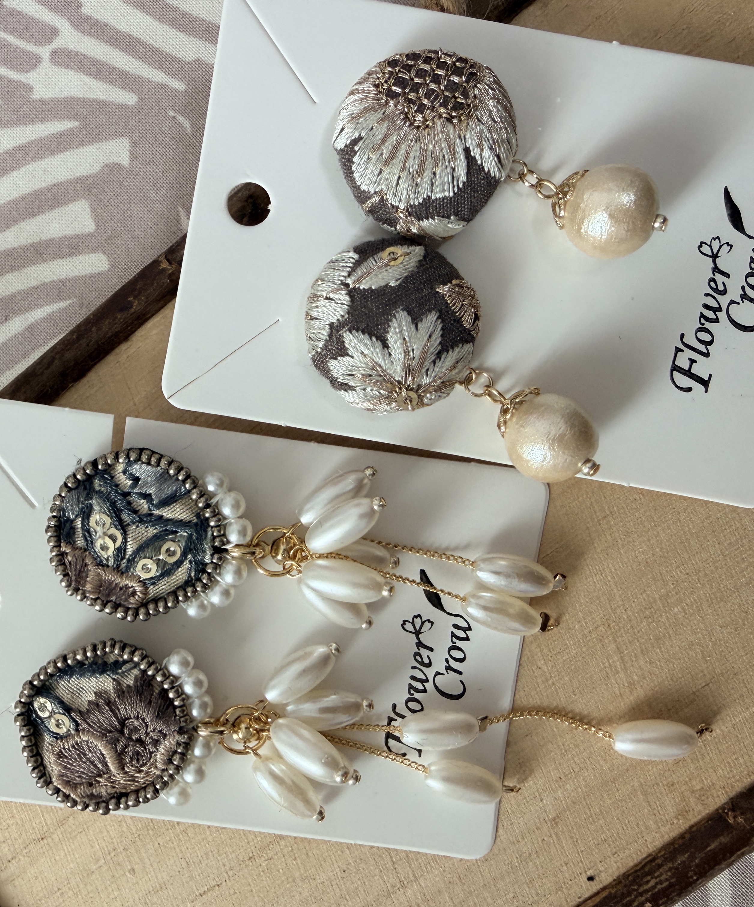 インド刺繍リボンのアクセサリー